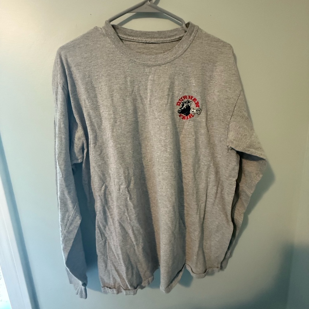 Gray Long Sleeve Shirt with Logo